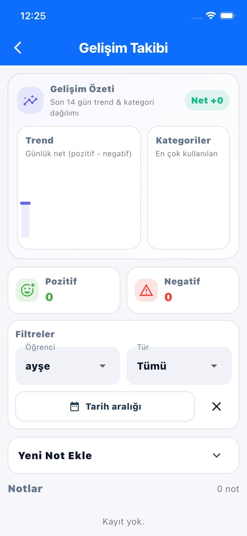 Minovia öğretmen yoklama